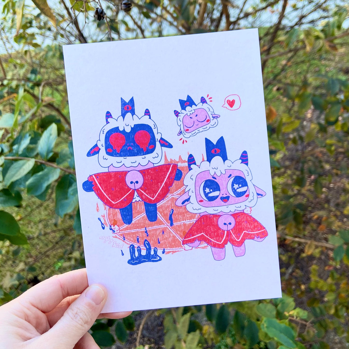 evil lamb print