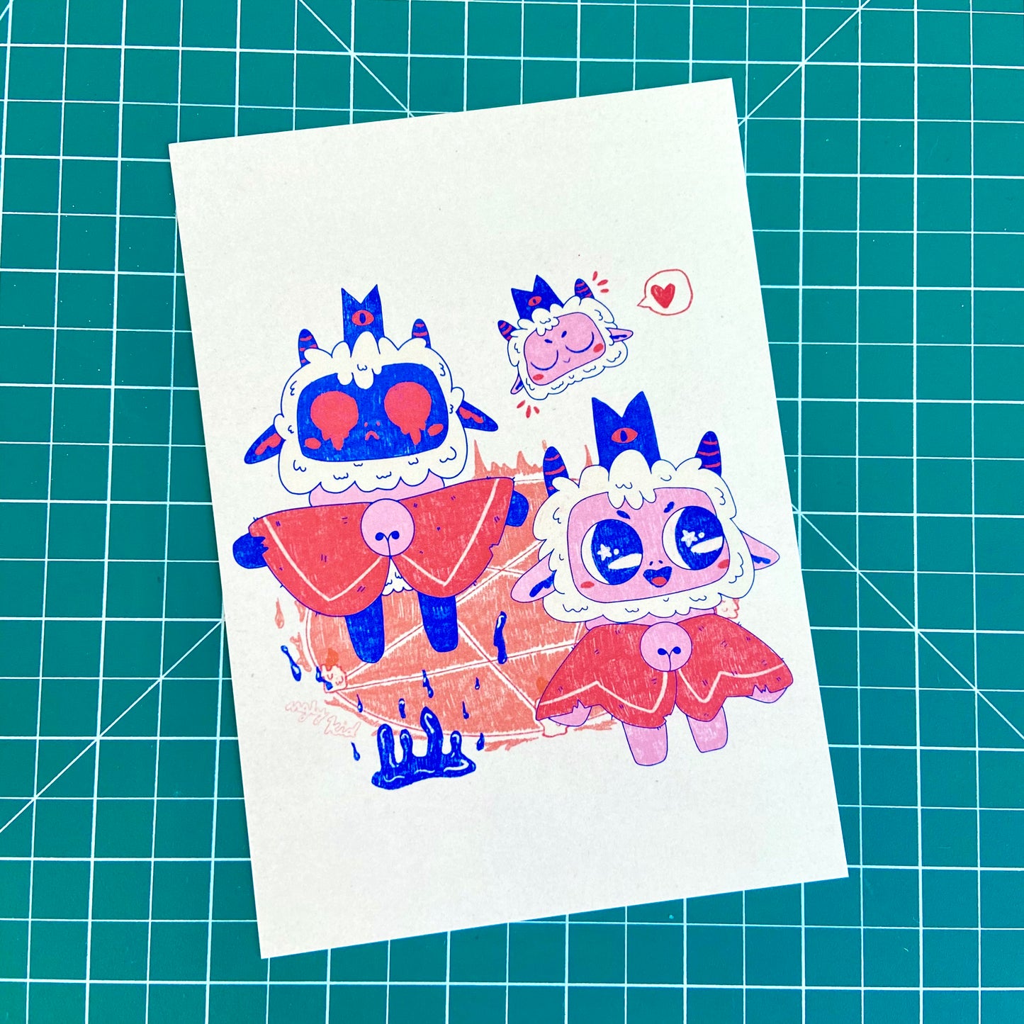 evil lamb print